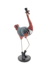 Trukado Giftware Beelden Collectables - Flamingo met Hoge Hoed beeldje 29cm