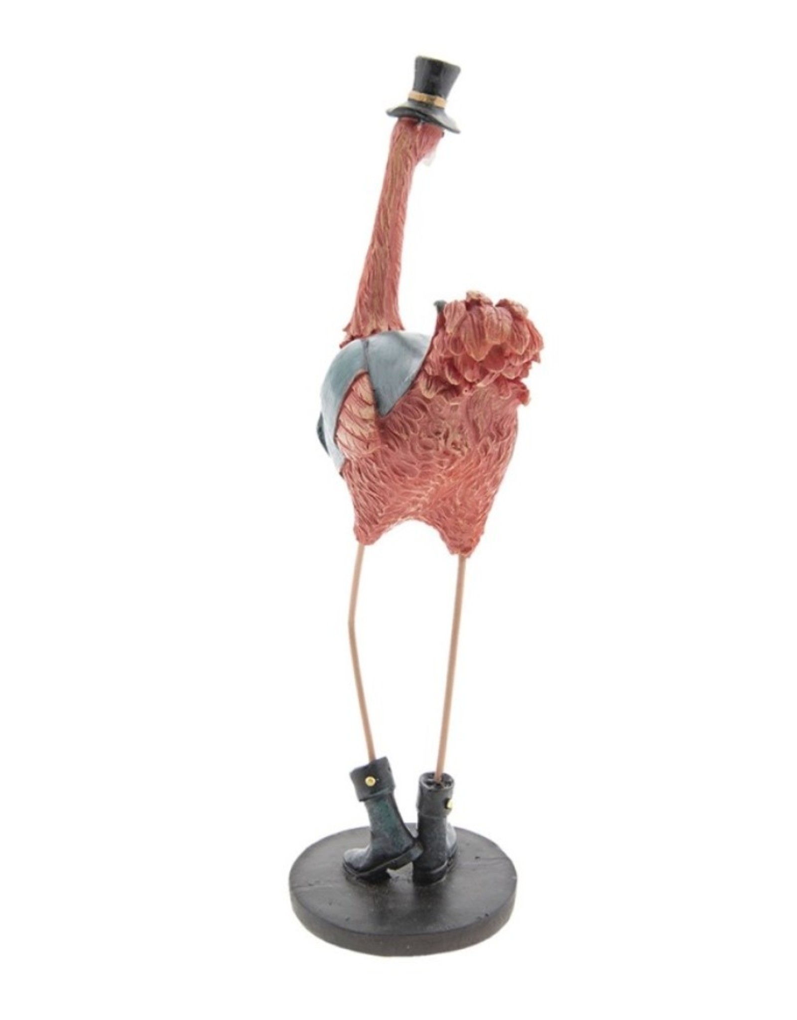 Trukado Giftware Figurines Collectables - Flamingo with High Hat figurine 29cm