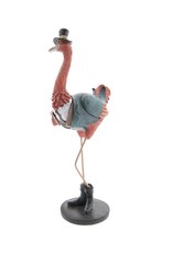 Trukado Giftware Beelden Collectables - Flamingo met Hoge Hoed beeldje 29cm