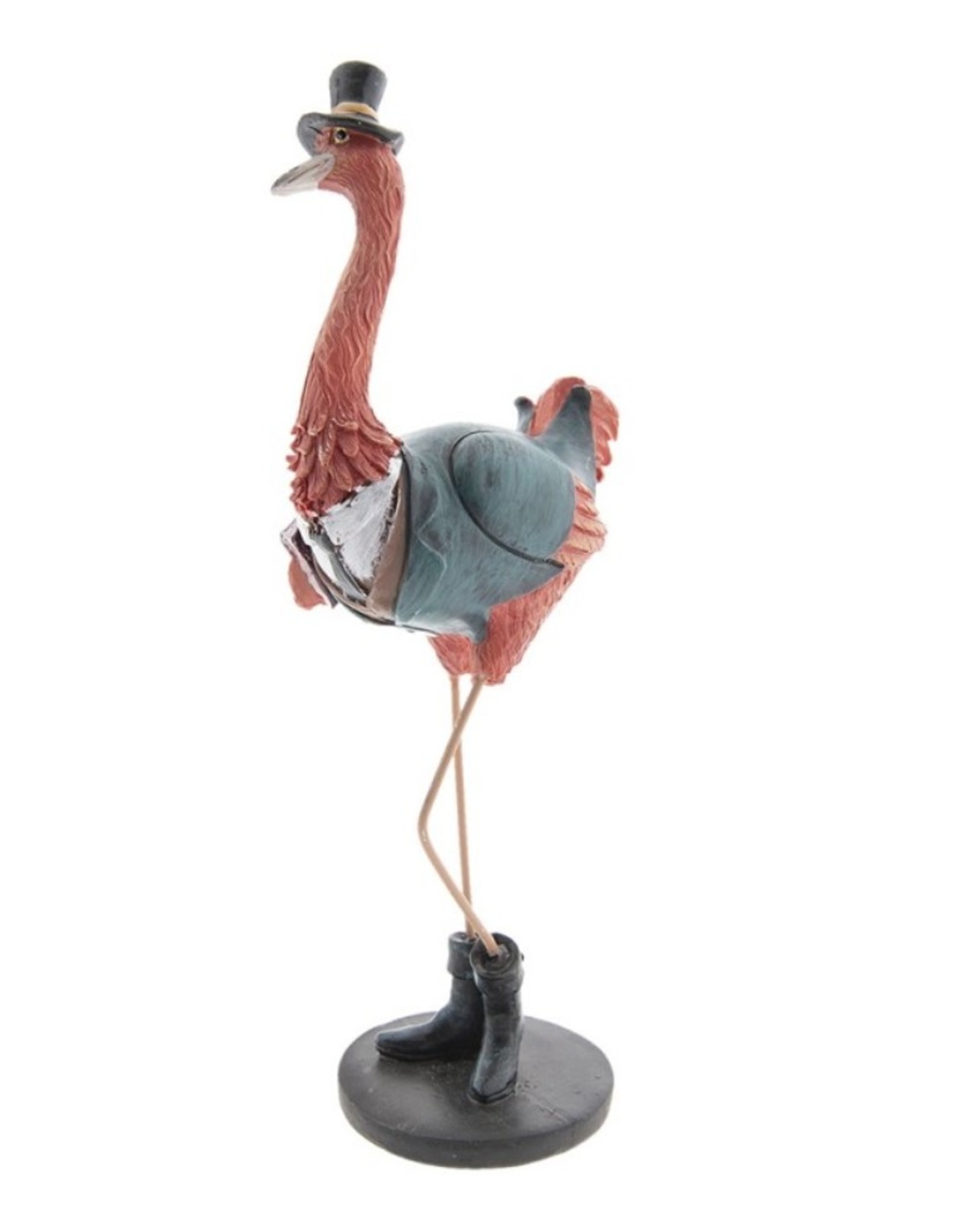 Trukado Giftware Beelden Collectables - Flamingo met Hoge Hoed beeldje 29cm