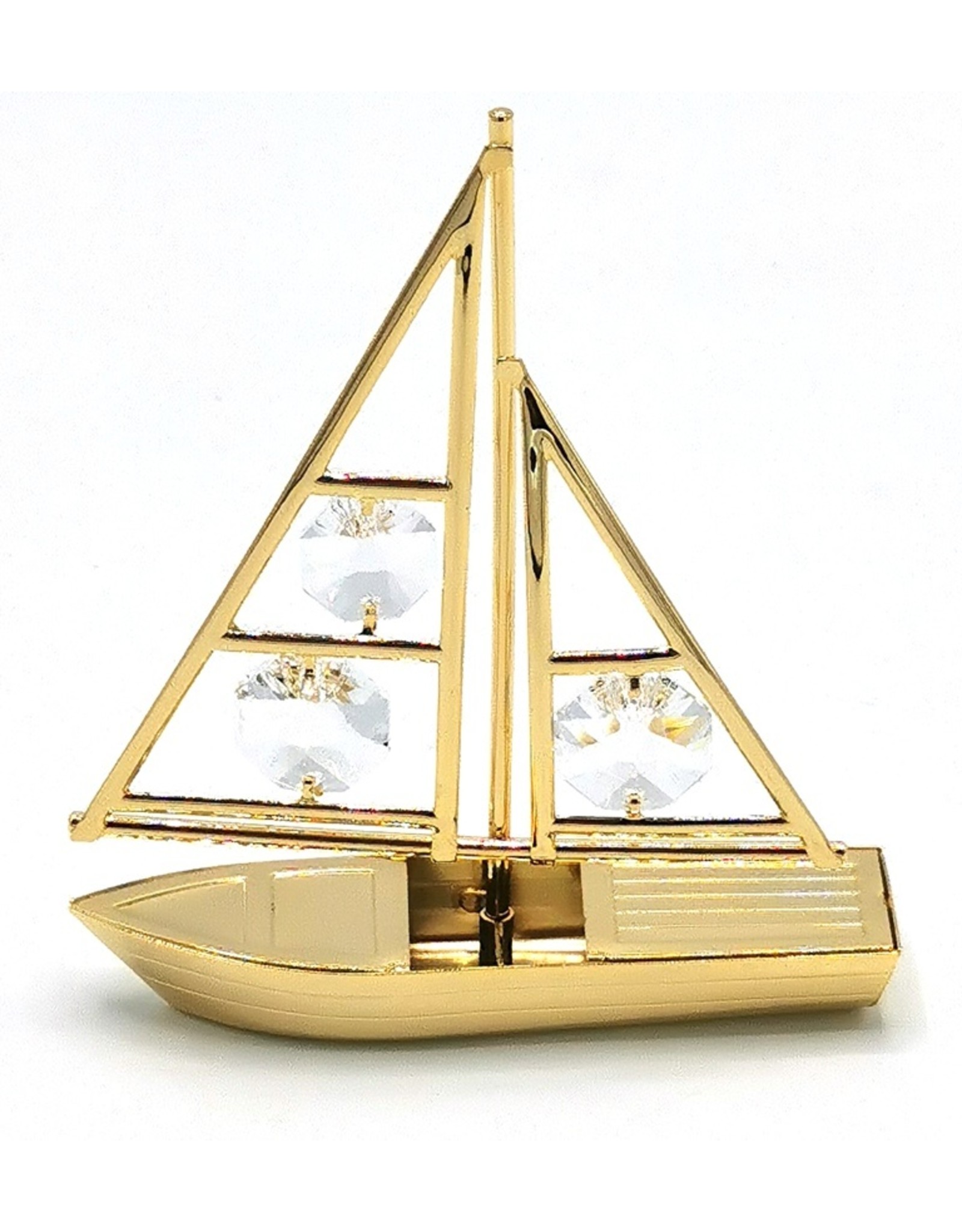 Crystal Temptations Miscellaneous - Miniature Boat. Gold-plated and with Swarovski