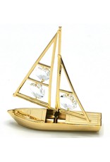 Crystal Temptations Miscellaneous - Miniature Boat. Gold-plated and with Swarovski