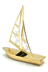 Crystal Temptations Miscellaneous - Miniature Boat. Gold-plated and with Swarovski