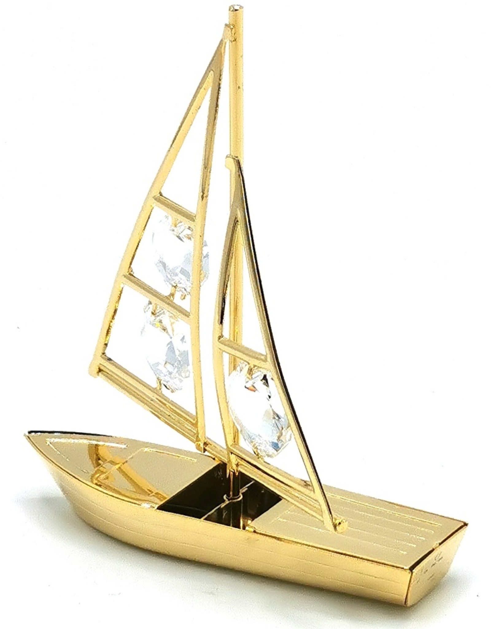 Crystal Temptations Miscellaneous - Miniature Boat. Gold-plated and with Swarovski