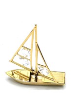 Crystal Temptations Miscellaneous - Miniature Boat. Gold-plated and with Swarovski