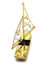 Crystal Temptations Miscellaneous - Miniature Boat. Gold-plated and with Swarovski