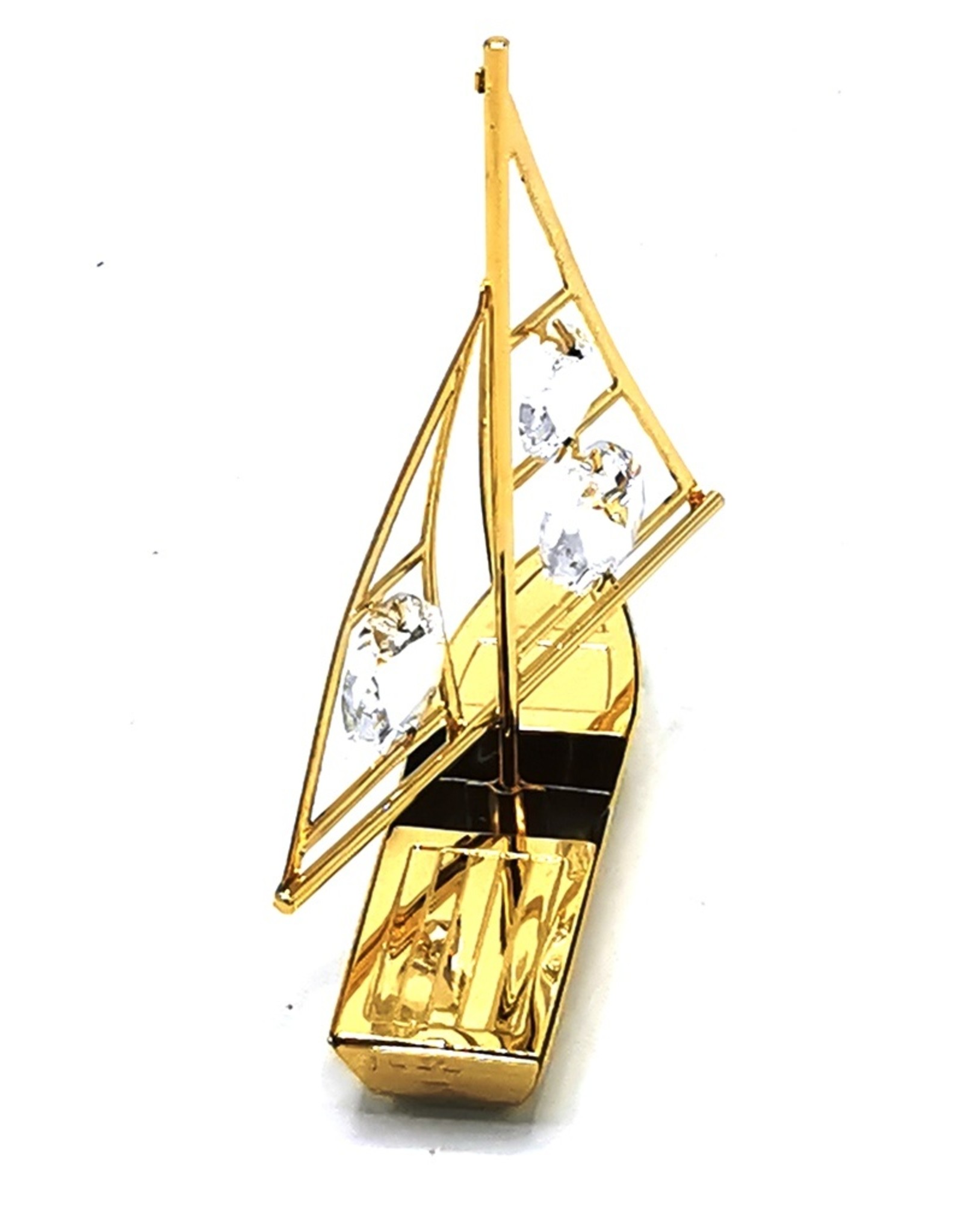 Crystal Temptations Miscellaneous - Miniature Boat. Gold-plated and with Swarovski