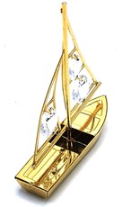 Crystal Temptations Miscellaneous - Miniature Boat. Gold-plated and with Swarovski