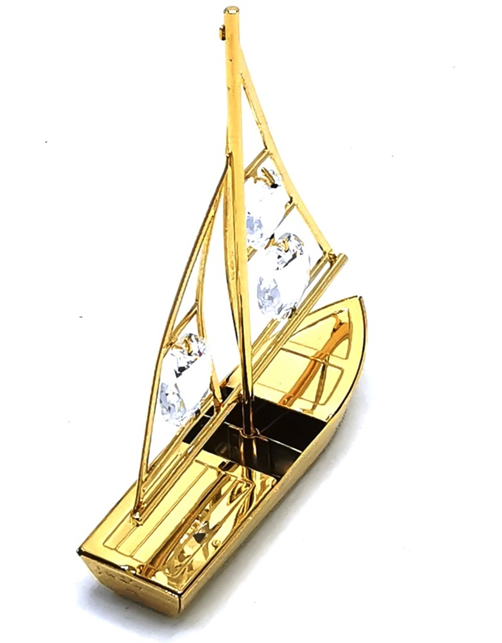 Crystal Temptations Miscellaneous - Miniature Boat. Gold-plated and with Swarovski