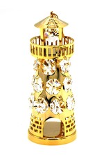 Crystal Temptations Miscellaneous - Miniature Lighthouse Gold-plated and with Swarovski