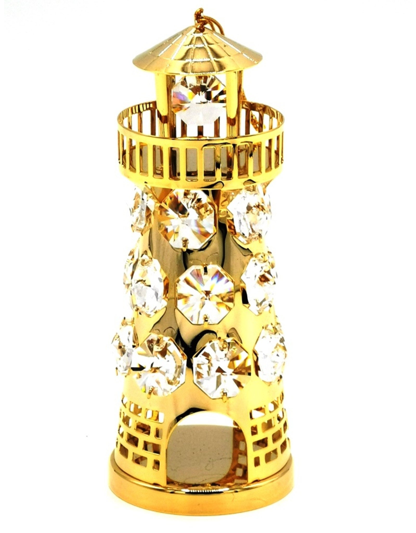 Crystal Temptations Miscellaneous - Miniature Lighthouse Gold-plated and with Swarovski