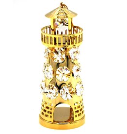 Crystal Temptations Miniature Lighthouse Gold-plated and with Swarovski