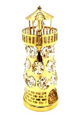 Crystal Temptations Miscellaneous - Miniature Lighthouse Gold-plated and with Swarovski