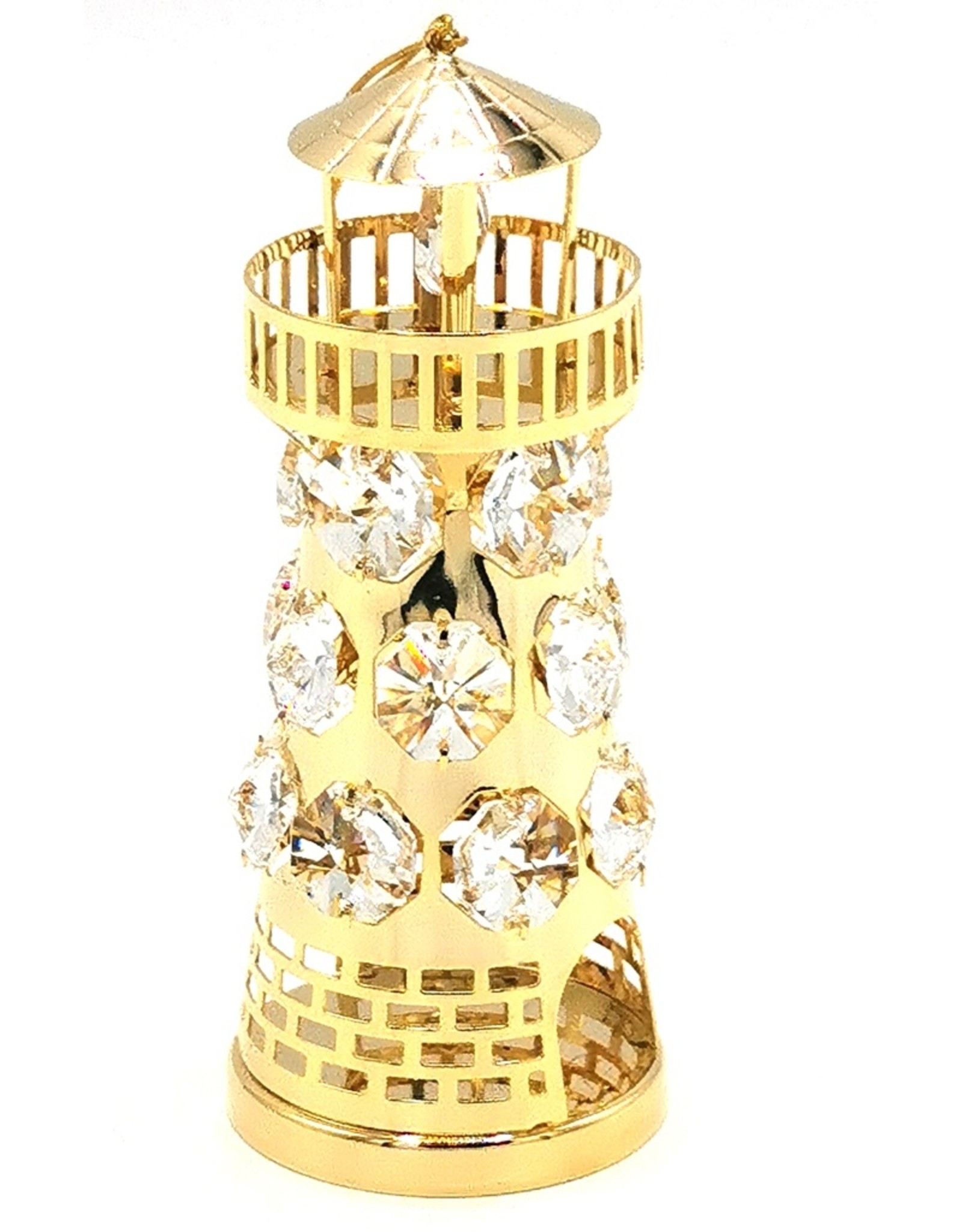 Crystal Temptations Miscellaneous - Miniature Lighthouse Gold-plated and with Swarovski