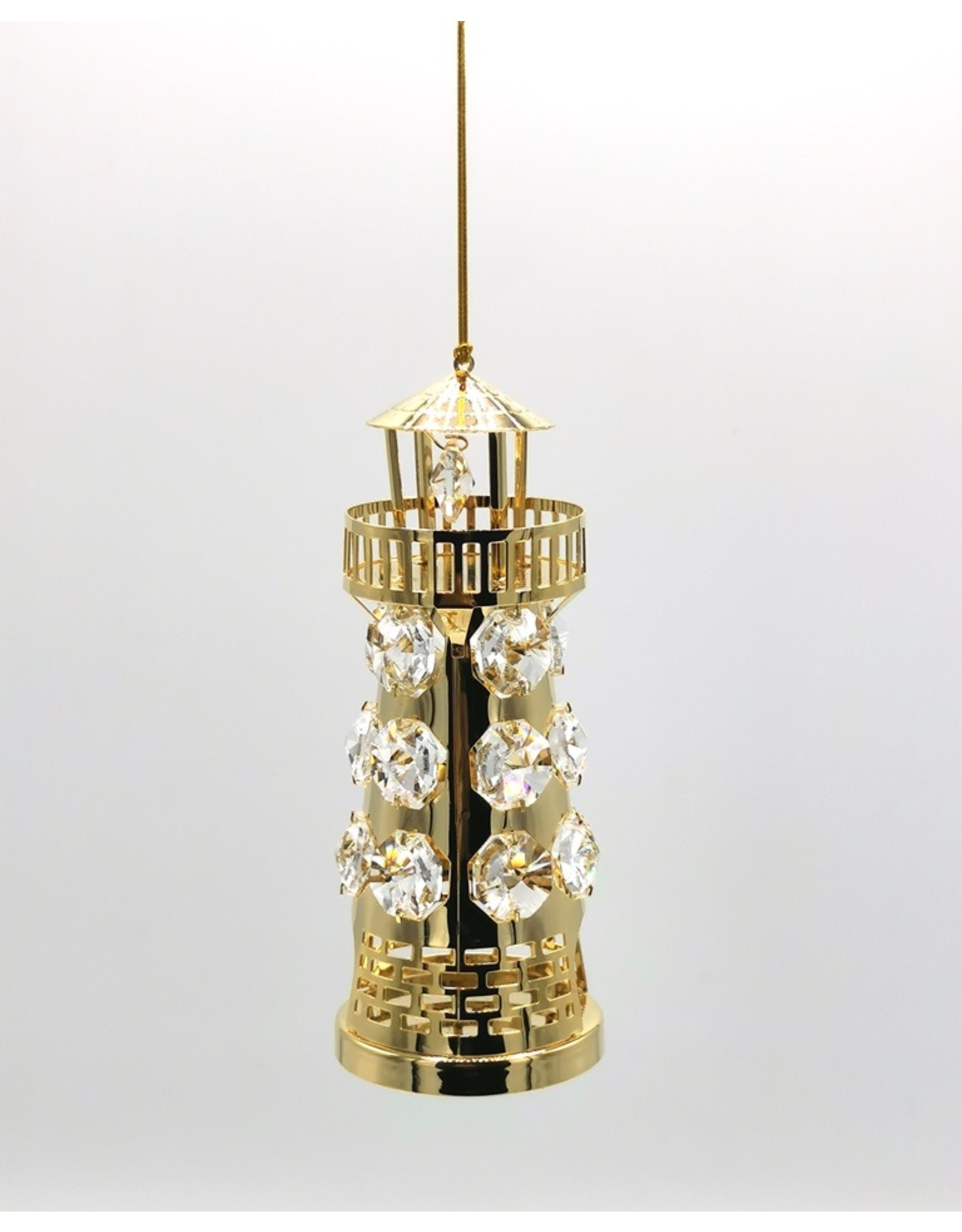 Crystal Temptations Miscellaneous - Miniature Lighthouse Gold-plated and with Swarovski