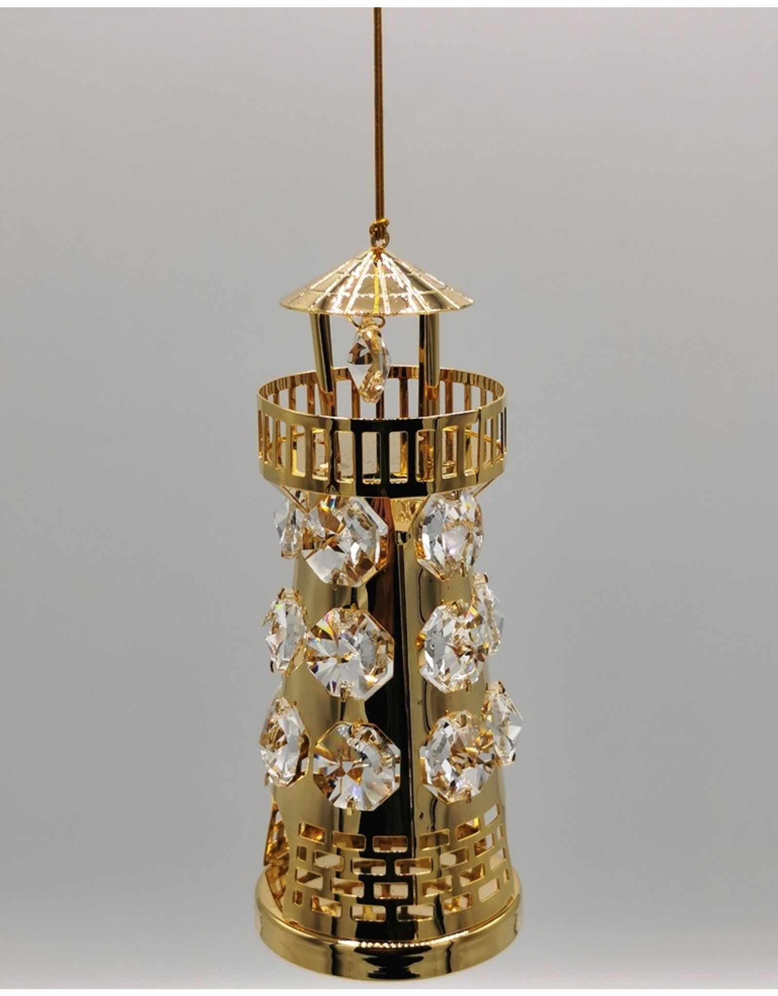 Crystal Temptations Miscellaneous - Miniature Lighthouse Gold-plated and with Swarovski