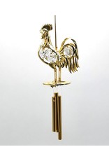 Crystal Temptations Miscellaneous - Miniature Wind chime Rooster Gilded, with Swarovski