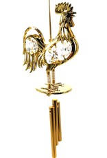 Crystal Temptations Miscellaneous - Miniature Wind chime Rooster Gilded, with Swarovski