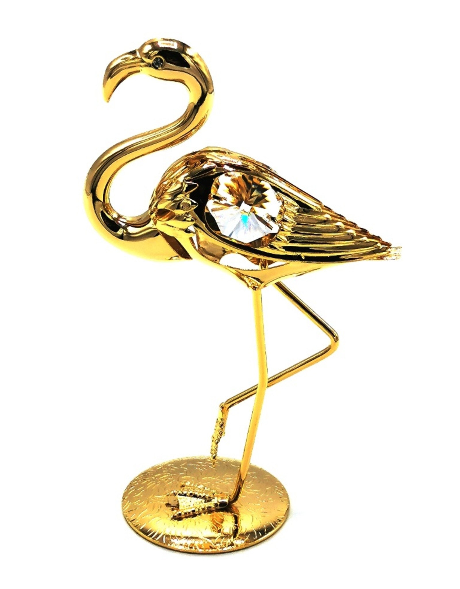 Crystal Temptations Miscellaneous - Miniature Flamingo Gold-plated and with Swarovski