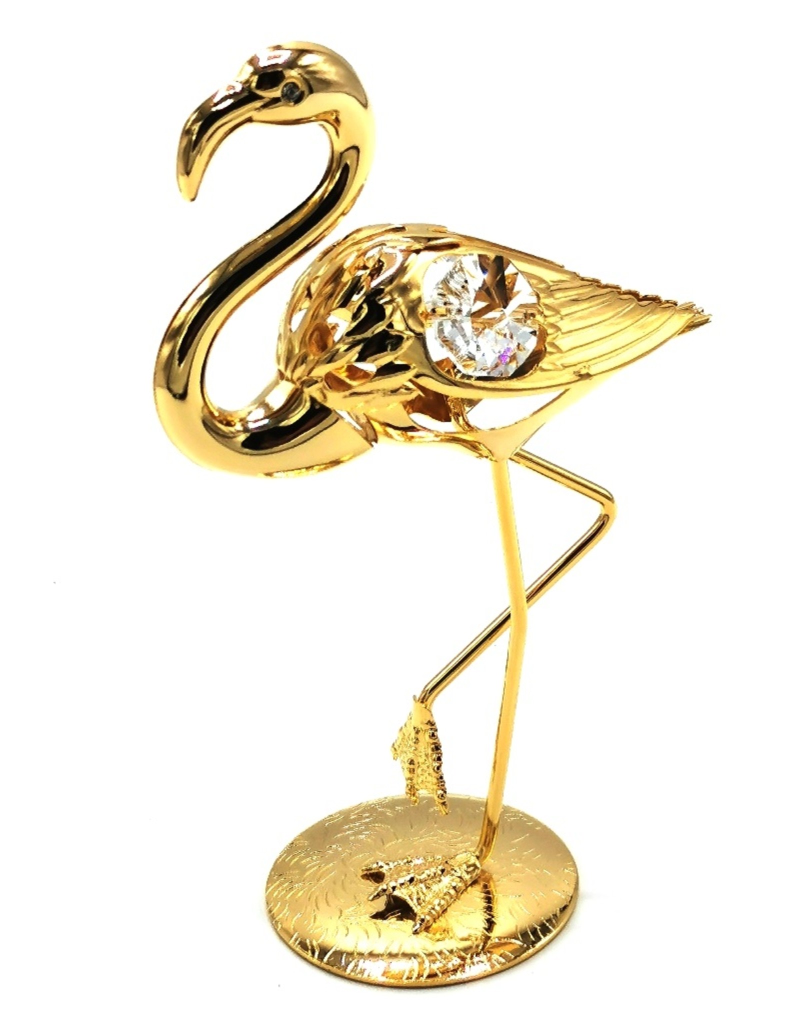 Crystal Temptations Miscellaneous - Miniature Flamingo Gold-plated and with Swarovski