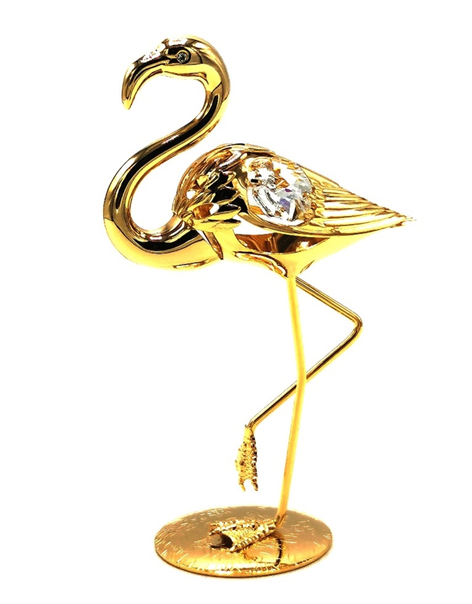 Crystal Temptations Miscellaneous - Miniature Flamingo Gold-plated and with Swarovski