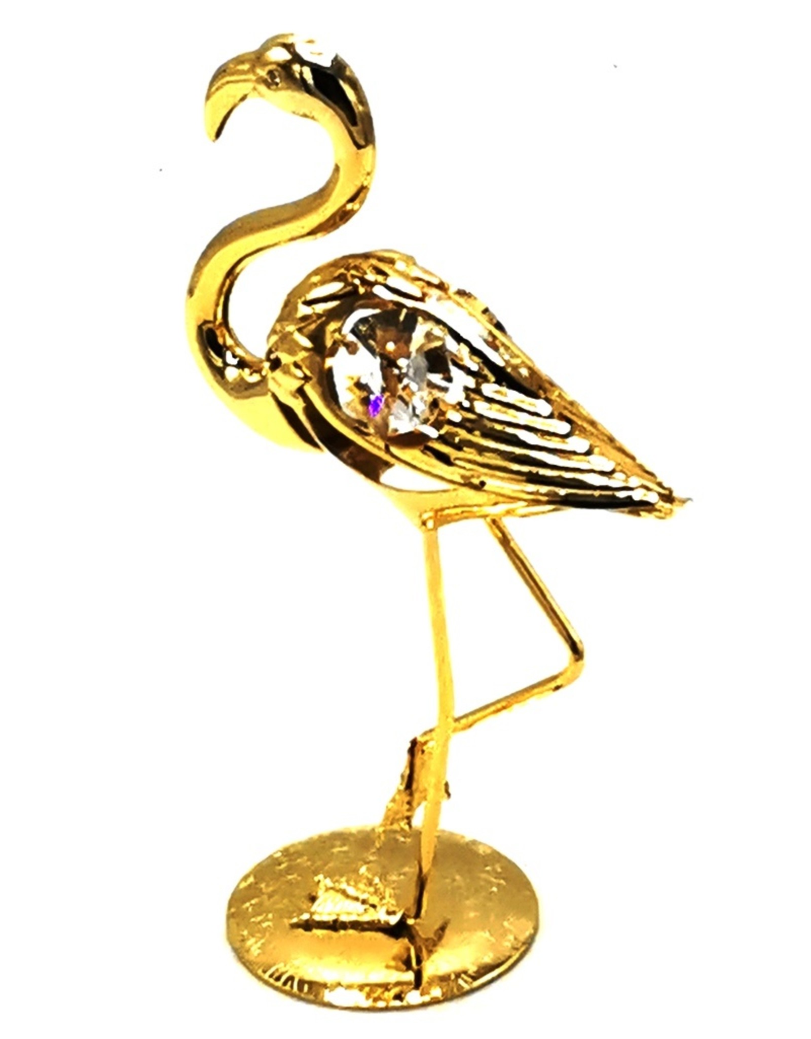 Crystal Temptations Miscellaneous - Miniature Flamingo Gold-plated and with Swarovski