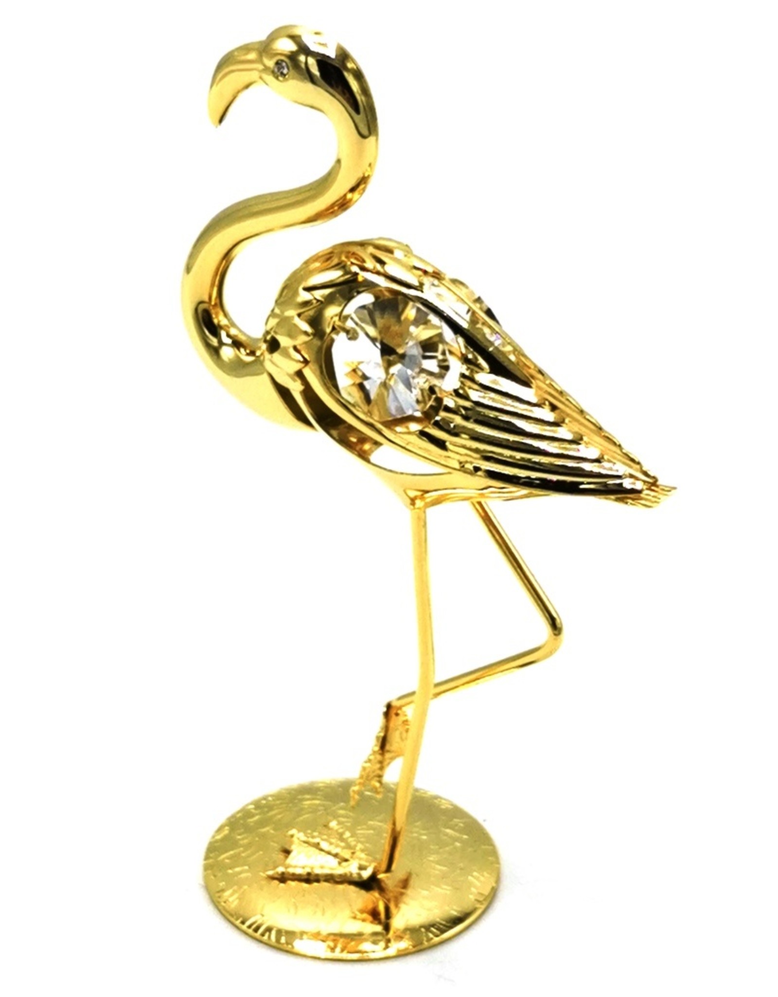 Crystal Temptations Miscellaneous - Miniature Flamingo Gold-plated and with Swarovski