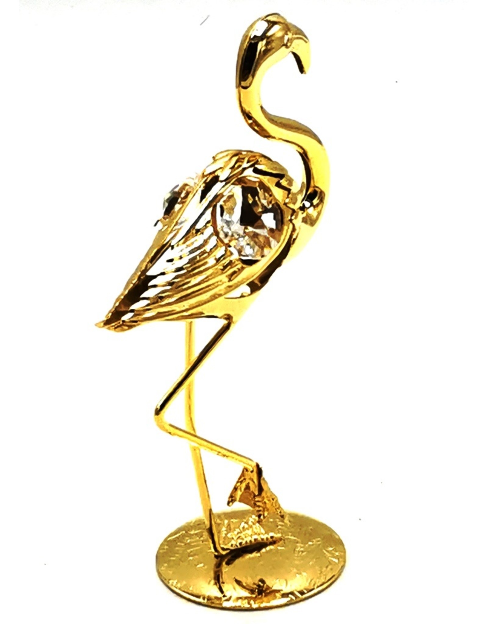 Crystal Temptations Miscellaneous - Miniature Flamingo Gold-plated and with Swarovski