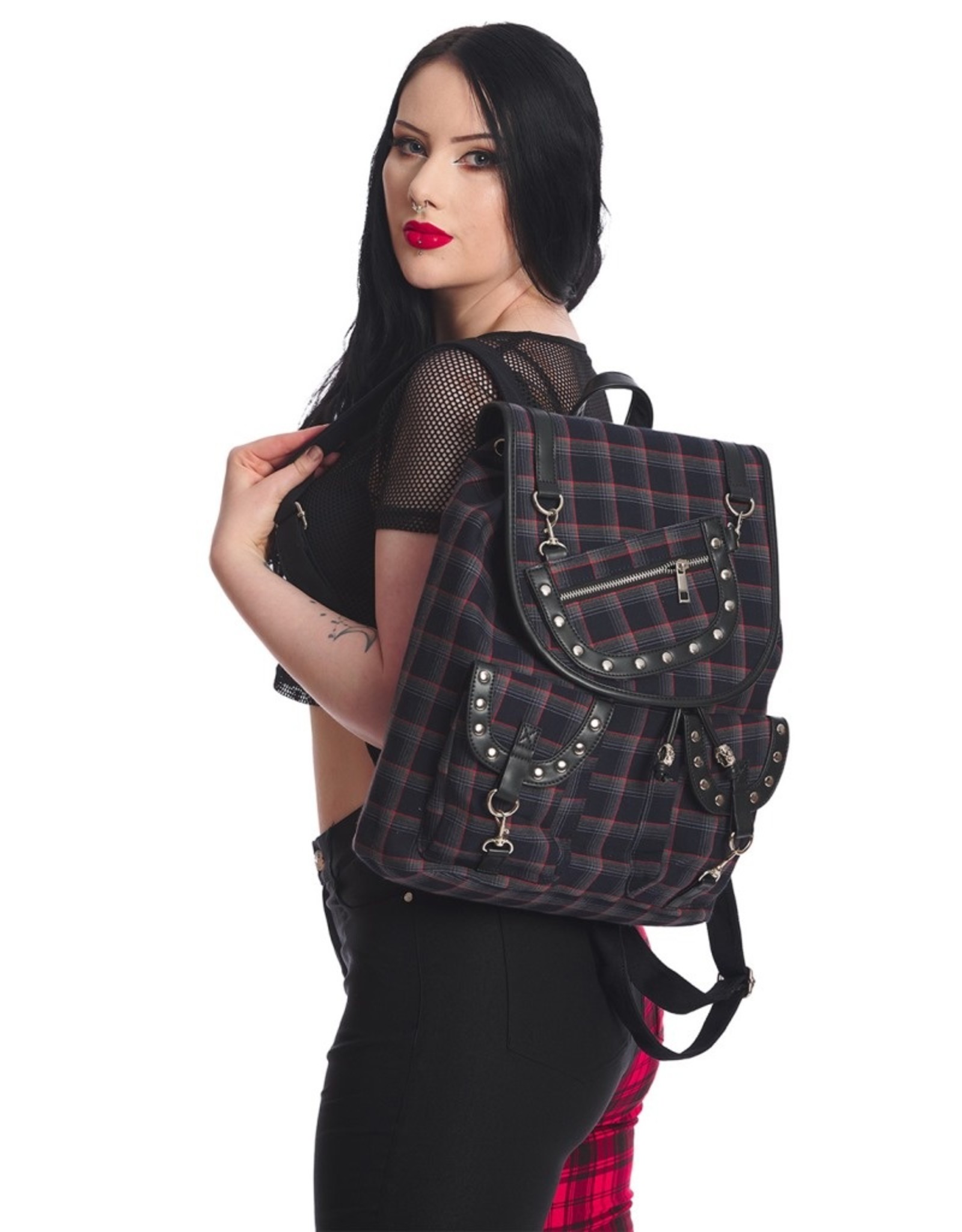 Banned Backpacks - Banned Yamy Tartan backpack multicolor