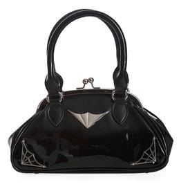 Banned Night Lovers Handbag Black Lacquer