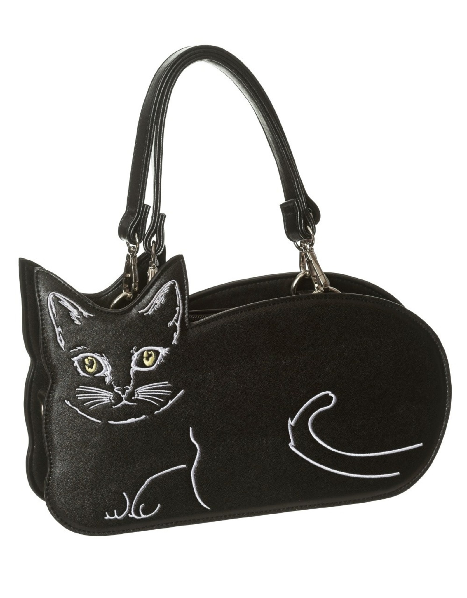 Retro Halloween black cat ITA pin bag and pins by Ash Evans — Kickstarter