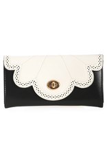 Banned Retro bags  Vintage bags - Scalloped Vintage Purse black-white