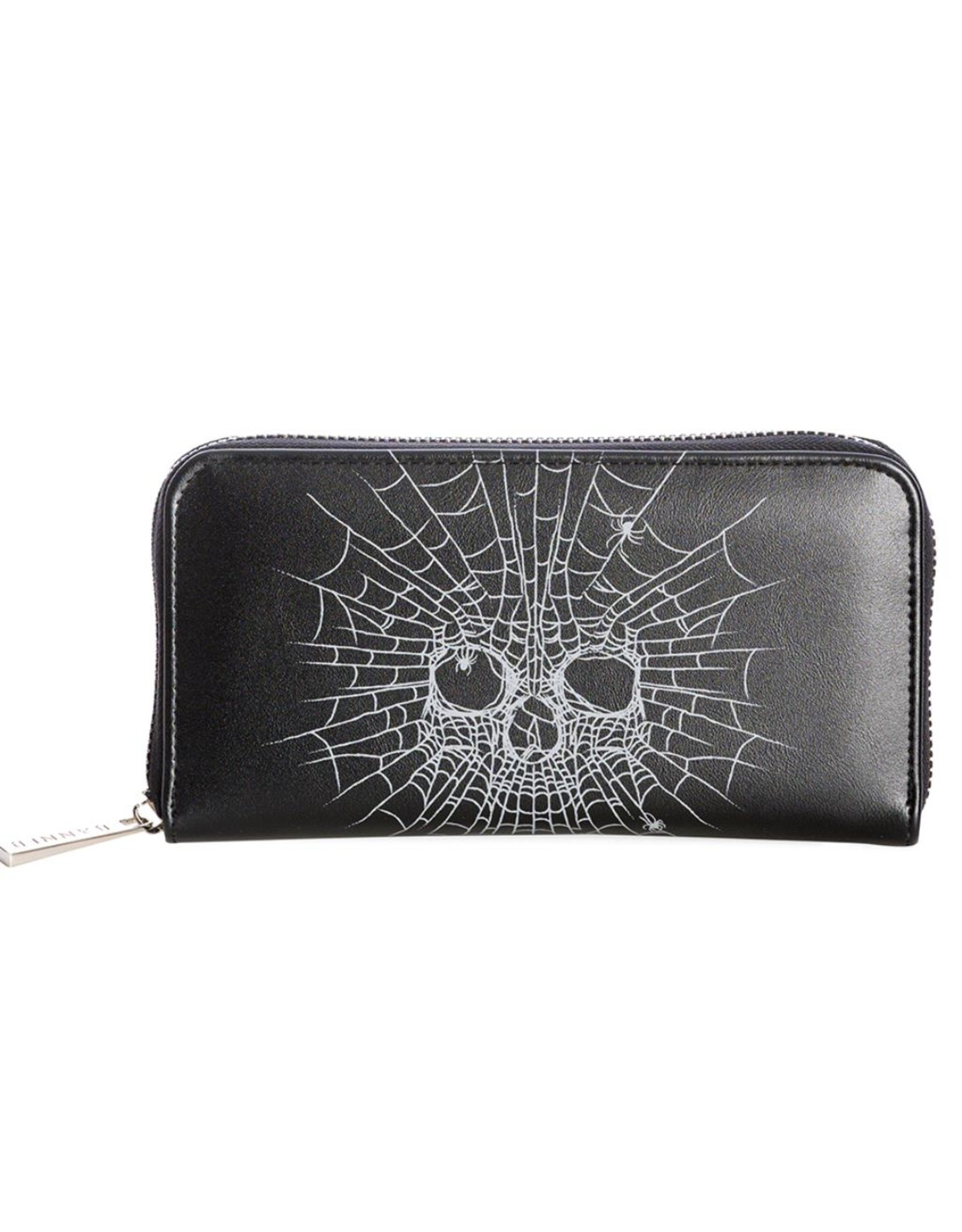 Banned Gothic wallets and Purses - Illusionary Skull & Spinnenweb Wallet