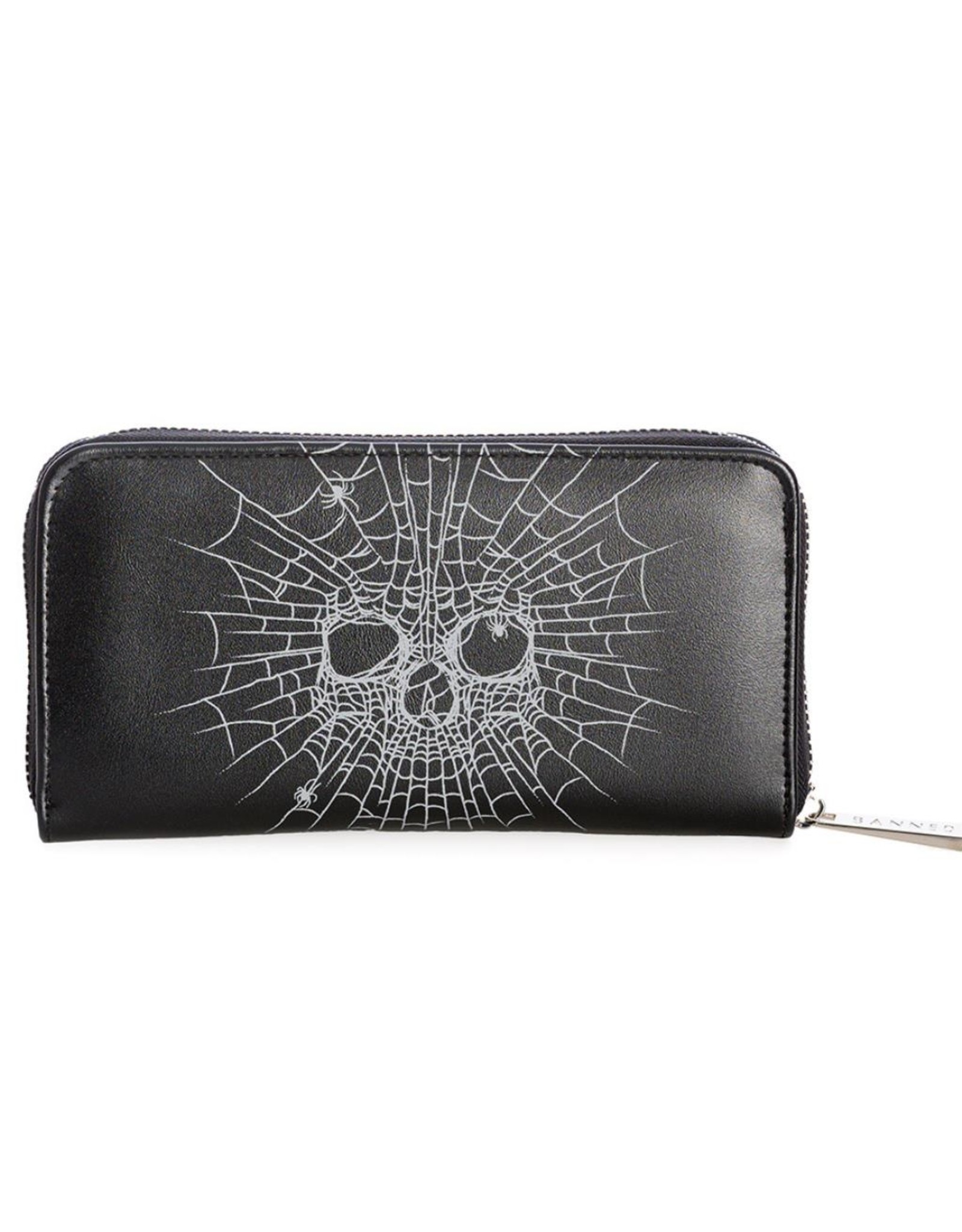 Banned Gothic wallets and Purses - Illusionary Skull & Spinnenweb Wallet