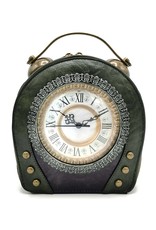 Magic Bags Steampunk tassen Gotic tassen -  Vintage Klok handtas met Werkende Klok (legergroen)