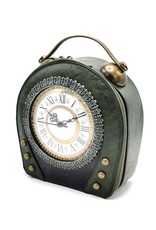 Magic Bags Steampunk bags Gothic bags -  Vintage Klok handtas met Werkende Klok (legergroen)