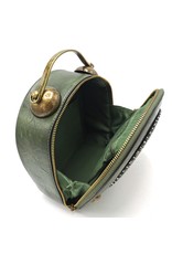 Magic Bags Steampunk bags Gothic bags -  Vintage Klok handtas met Werkende Klok (legergroen)