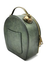 Magic Bags Steampunk bags Gothic bags -  Vintage Klok handtas met Werkende Klok (legergroen)
