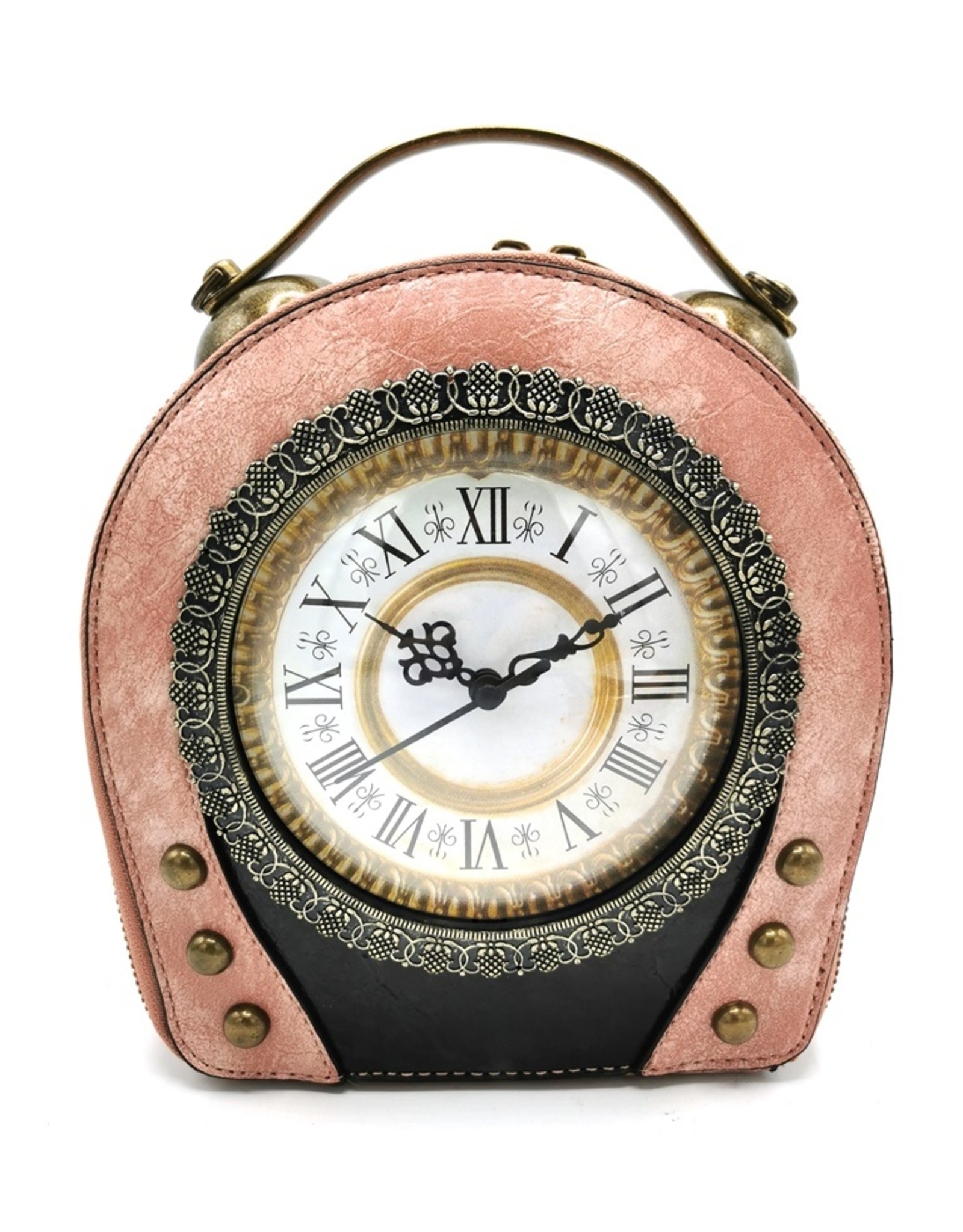 Magic Bags Steampunk bags Gothic bags -   Vintage Clock handbag with Working Clock (old rose)