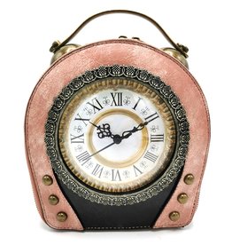 Magic Bags Vintage Clock handbag with Working Clock (old rose)