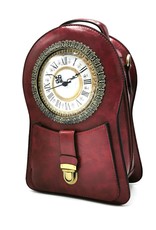 Magic Bags Gothic bags Steampunk bags - Steampunk Backpack with Real Working Clock d.red