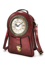 Magic Bags Gothic bags Steampunk bags - Steampunk Backpack with Real Working Clock d.red