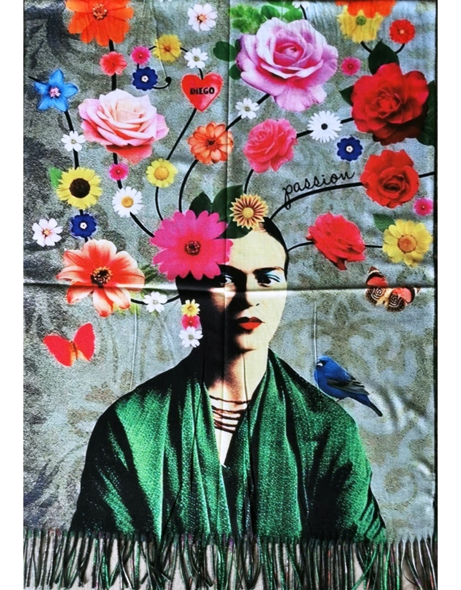 Miscellaneous - Frida Kahlo Passion Scarf-Wrap 180x70cm