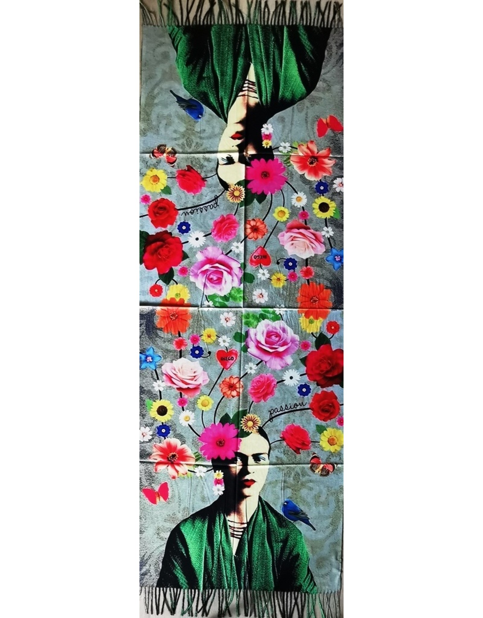 Miscellaneous - Frida Kahlo Passion Scarf-Wrap 180x70cm