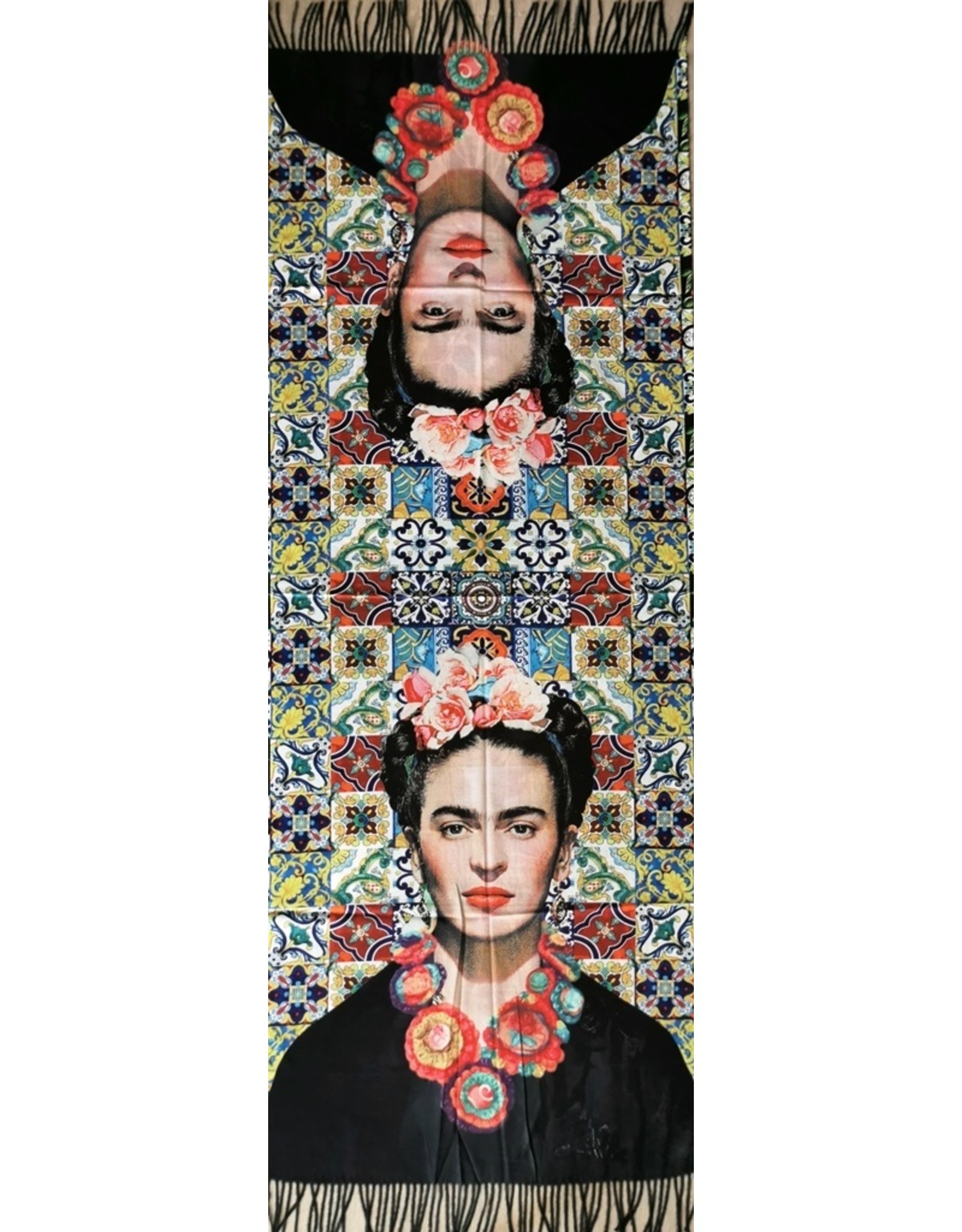 Frida Kahlo Mexican ornament Scarf-Wrap 180x70cm
