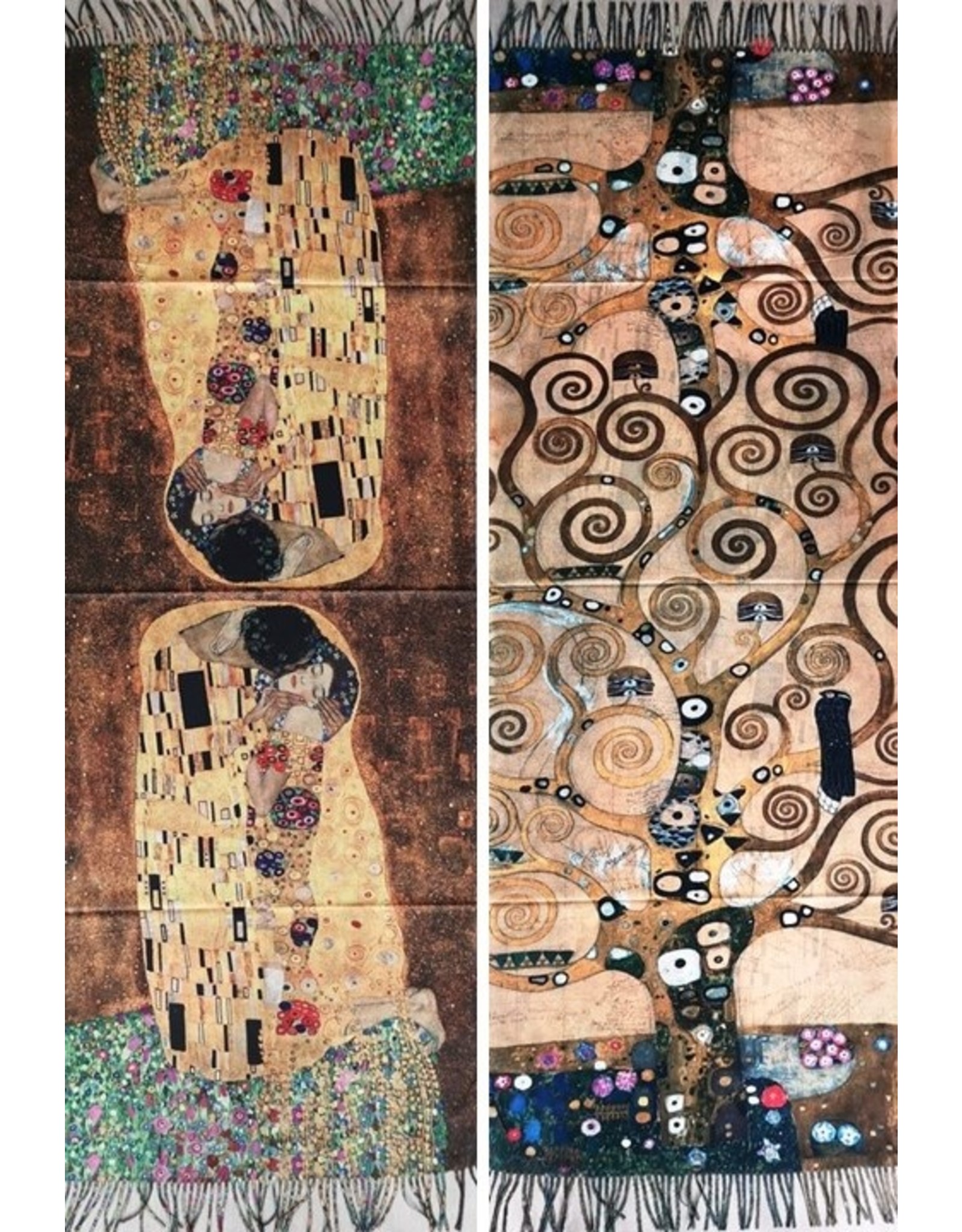 Miscellaneous - Shawl The Kiss Gustav Klimt - Double-sided 180cm