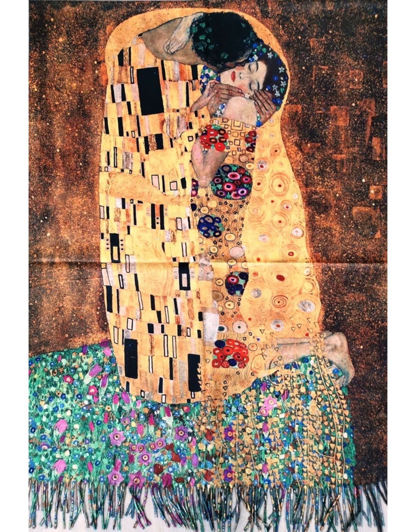 Miscellaneous - Shawl The Kiss Gustav Klimt - Double-sided 180cm