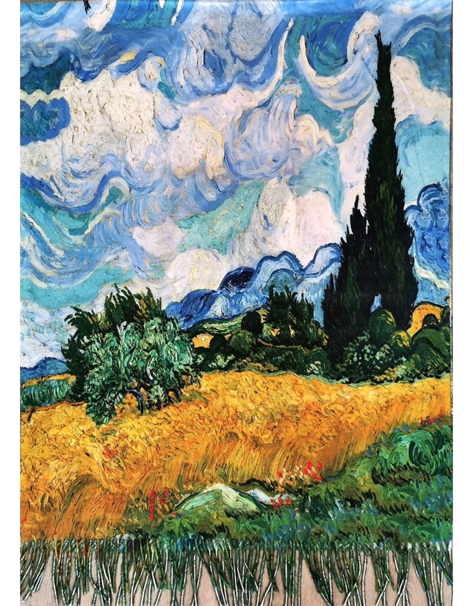 Miscellaneous - Vincent van Gogh Wheatfield with Cypresses shawl doublesided