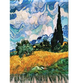 Vincent van Gogh Korenveld met Cipressen sjaal dubbelzijdig