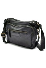 HillBurry Leather bags - HillBurry Shoulder bag Washed Leather black